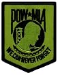 POW MIA Embroidered Patch Iron-On Vietnam War Prisoner of War Military Emblem Green