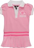 Green Bay Packers Infant Pink Rib Dropped Waist Polo Dress
