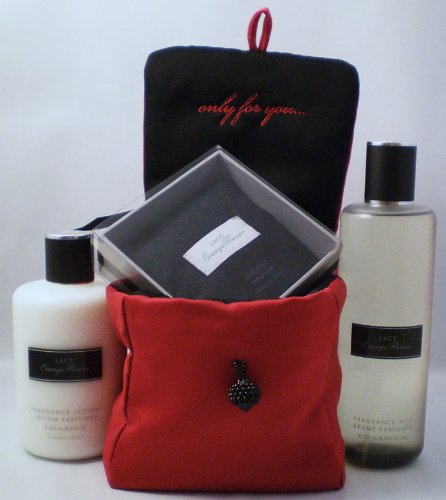 Victoria's Secret Parfum Intimes Lace Orange Flower Fragrance Mist/ Body Lotion/ Perfume Sachet and Toiletry Bag  4 Pcs Gift Set