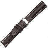 Breitling-Style Pro, Calfskin (22mm Long, Dark Brown) by Fluco
