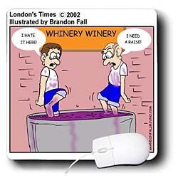Londons Times Funny Food Coffee other Digestibles - Disgruntled Winery Workers - Mouse Pads