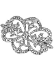 14K White Gold 1/4 Ct Tw Diamond Brooch