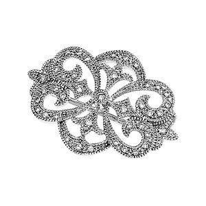 1/4 CT TW 14K White Gold Diamond Brooch