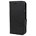 BLU Life Play 2 Case, Abacus24-7 Blue Life Play 2 Wallet Case with Flip Cover, Stand and Pockets for ID, Credit Cards - Flip Case for BLU Life Play 2 L170, Black