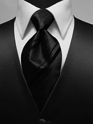 Tuxedo Vest - Black with "Laguna Beach" Satin Windsor Band Tie