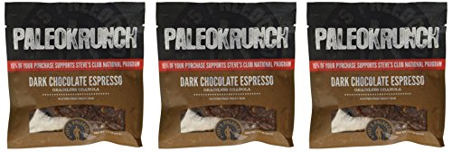 Paleokrunch Paleo Bar Grainless Granola, Dark Chocolate Espresso, 1.5 oz (Pack of 3)