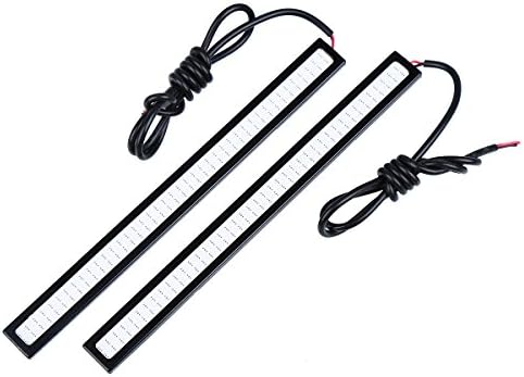 Joyluxy® Daylight Driving Daytime Running Light For Car SUV Sedan Coupe Vehicle Waterproof Aluminum High Power 6W 6000K Xenon Slim COB LED DRL (2 Pack)(Blue)