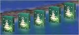 Set Of 5 Glitter Christmas Tree Luminaries - Clear C7 Lights #ES72-508