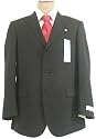 Emanuel Ungaro Mens Clearance SB 3B Solid Black Wool Suit - Size 46L
