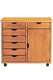 Stanton Double Cart/wood Door 7 Drawers Oak