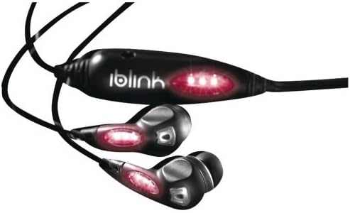 IBLINK BLP3 Earbuds with LED Lights (Black with Pink LED Lights) by IBLINK