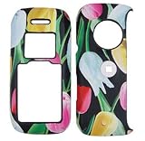 LG ENV vx9900 Fabric Snap On, Tulip on Black Hard Case/Cover/Faceplate/Snap On/Housing/Protector