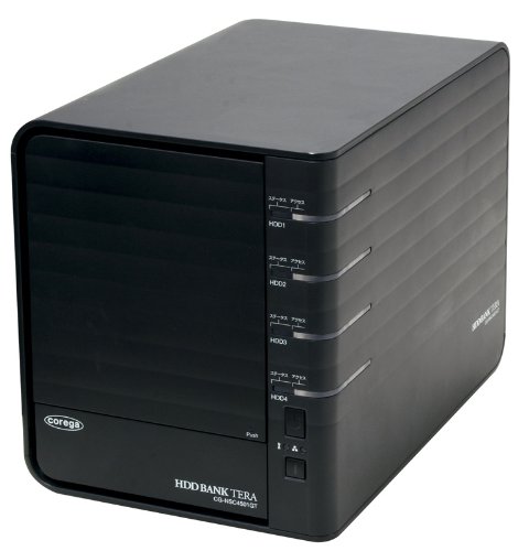 corega 4BAY RAID対応 LAN接続HDケース HDD BANK TERA CG-NSC4501GT