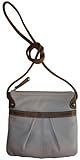 Women's Tignanello Purse Handbag Two Tone Leather X-Body Sand/Cognac