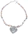 Sterling Silver Necklaces Amulte Topaz Gemstone Jewelry 18.50 inches