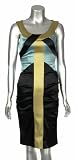 Nicole Miller Womens Satin Colorblock Short Dress Misses 0 [Apparel] [Apparel]