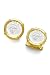 14k Gold Portal Cufflinks with Platinum Coin