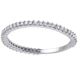 14K White Gold Eternity Diamond Anniversary Ring (0.3 Cttw, GH Color, SI Clarity)