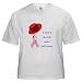 I Wear a Red Hat and a Pink R Breast cancer White T-Shirt by CafePress photo