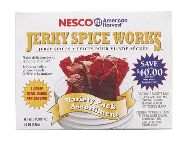 Nesco American Harvest Jerky Spice Seasoning Kit, variety pack, 6 packets by Jerky Seasonings