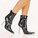 PleaserUSA Spike Heel Ankle Boots Heat-1015