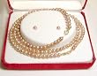 FW Pink Pearl Bracelet, Necklace & Earring set