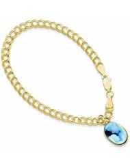 Genuine 14K Yellow Gold Heavens Gift Agate Cameo Bracelet 3 Grams Of Gold 100% Satisfaction Guaranteed.
