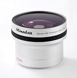 Produkt-Bild: 0.25x Minadax Fisheye Vorsatz f&uuml;r Panasonic Lumix DMC-FZ18, DMC-FZ28, DMC-FZ38 - in silber