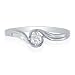 10K White Gold Diamond Promise Ring with .05ct Diamond