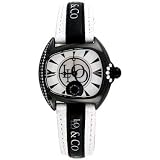 LoLo & Co Designer Watch - Stripped - 49 Diamonds with Swiss Movement and Black Ion Plated 316L Stainless Steel