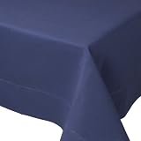 Now Designs 60 by 90-Inch Linen Blend Tablecloth, Navy