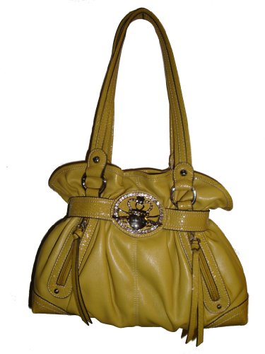WOMEN'S KATHY VAN ZEELAND MORNING GLORY BELT SHOPPER HANDBAG (MARIGOLD)