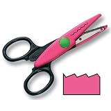 Produkt-Bild: Folia Konturen Bastelschere, pink mit Zackenschnitt kurz