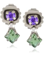 Sorrelli "Salt Water" Delicate Crystal Silver-Tone Earrings