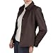 BGSD Women's Open Collar Leather Jacket in Black or Mahogany image 4