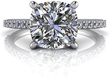 Charles &amp; Colvard Forever Brilliant Moissanite and Diamond Engagement Ring 2.73 CTW