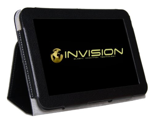 Buy InvisionÂ® Compact & Comfort Cases TM for Amazon Kindle Fire - V.2 With Full Grade leather (PU) with New Soft Micro-Fiber Inner Lining - TEN COLOURS TO CHOOSE FROM, AVAILABLE WITH BUILT IN AUTO WAKE / SLEEP FUNCTION & MAGNETIC SECURE CLOSE FRONT COVER. (Kindle Fire, Black) Promo Offer