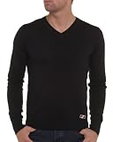 Sixth June – Pull homme noir à col v – Couleur : Noir Taille : S Sixth June – Pull homme noir à col v – Couleur : Noir Taille : S