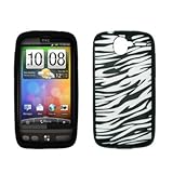 Premium Zebra Design Silicone Gel Skin Cover Case for HTC Desire [Accessory ....