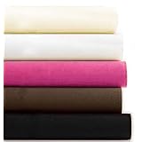 Double Luxurious Easy Iron Blended Cotton Percale Fitted Sheet in Ivory