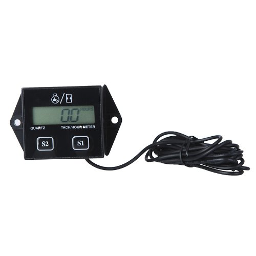 Best Offer Kingzer Hour Meter Tachometer Tach Digital LCD Motorcycle