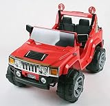 Kids Ride On Car Red HUMMER Style Electric Battery Toy 12v