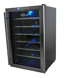 NewAir AW281E 28 Bottle Thermoelectric Wine Cooler With Chrome Plated Racks