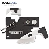 Tool Logic CC1SB Credit Card Companion with 2-Inch Serrated Knife, Translucent Black