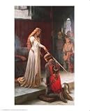 Accolade by Edmund Blair Leighton. CANVAS with 1 1/2 inch bars. 15.87 inches width by 26.59 inches height. Highest Quality Art Poster Print