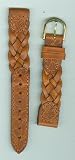 Genuine TIMEX Mens Brown Braid Leather Strap, wide end-piece 17mm, width 15mm, length 7 -1/4in