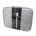 Samsung N120 10.1-Inch Netbook CaseCrown Check Point Friendly Double Memory Foam Laptop Sleeve - Grey Faux Suede
