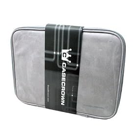 Verizons Gateway LT2016u 10.1″ Netbook Fitted CaseCrown Double Memory Foam Netbook Pouch (Grey Faux Suede)