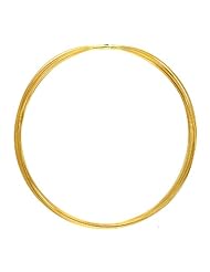 14KT Yellow 21 Strands 0.5mm Necklaces Length = 16