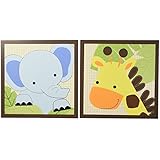 Bedtime Originals Jungle Buddies Wall Decor, Brown/Yellow